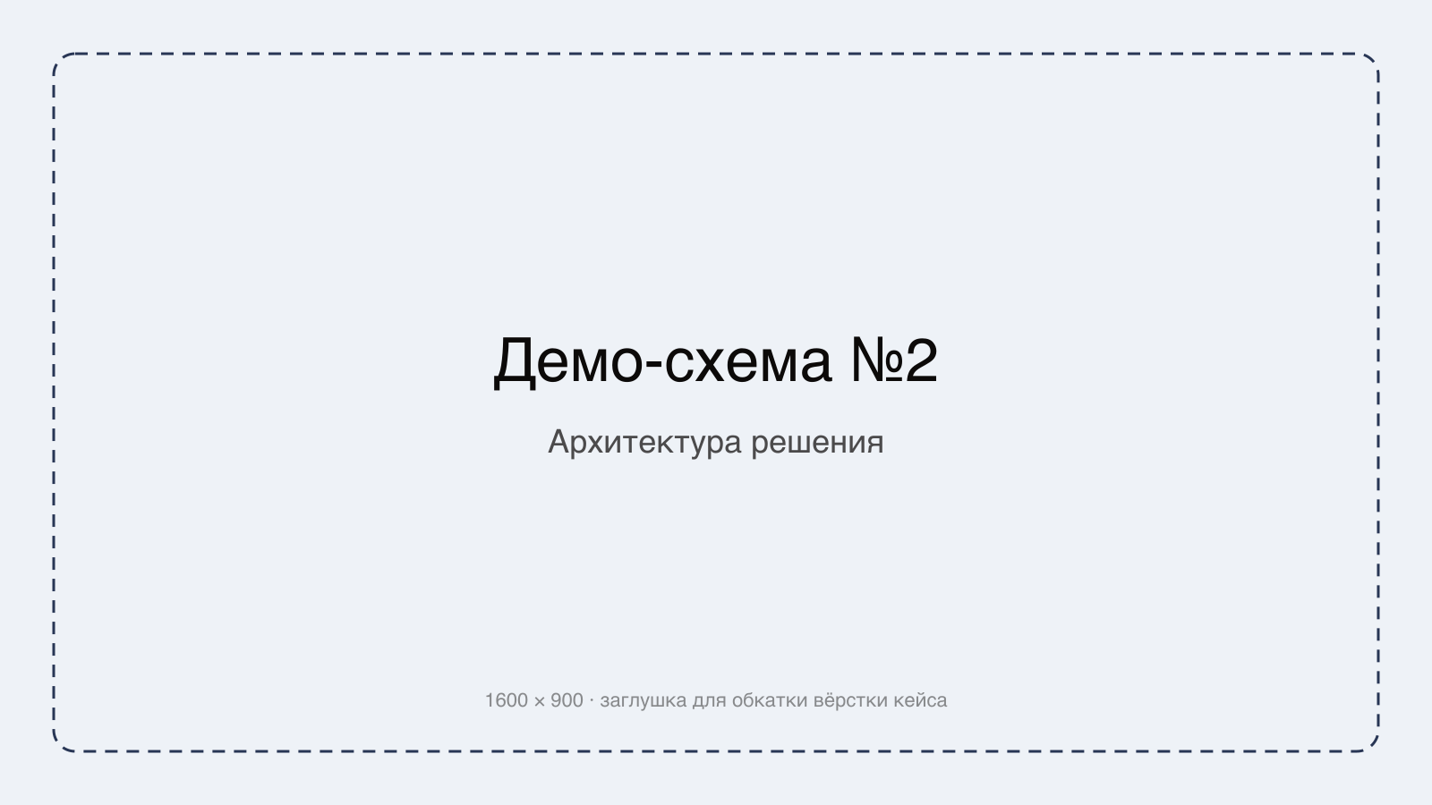 Демо-схема №2 — архитектура решения